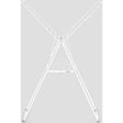 Brabantia HangOn Winged Clothes Airer 20 Metre in white, viewed from above showing two extended wings with gridded drying sections, central hanging rail, and sturdy metal legs on grey background