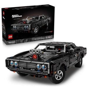 LEGO Technic Fast and Furious Dodge Charger R/T Car 42231 - shown with its product box. 1516 pieces. Ages 18+.