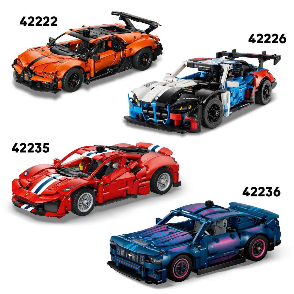 LEGO Technic Dodge Viper GTS-R Sports Car 42234 - shown alongside related LEGO sets sold separately. 805 pieces. Ages 10+.