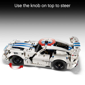 LEGO Technic Dodge Viper GTS-R Sports Car 42234 - captioned product view. 805 pieces. Ages 10+.