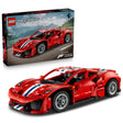 LEGO Technic Ferrari 488 Pista Car 42235 - shown with its product box. 882 pieces. Ages 9+.