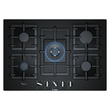 Bosch Series 6 Gas Hob 75CM - Black Glass | PPQ7A6B90