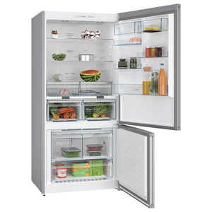 Bosch 186cm Serie 4 Freestanding Fridge Freezer 86cm Width - Stainless Steel | KGN86VIEA