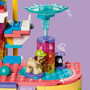 LEGO Friends Fun Water Park Day 42676 - close-up detail of the finished build. 278 pieces. Ages 6+.
