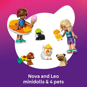 LEGO Friends Fun Water Park Day 42676 - captioned product view. 278 pieces. Ages 6+.