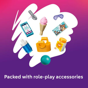 LEGO Friends Fun Water Park Day 42676 - captioned product view. 278 pieces. Ages 6+.