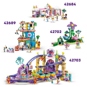LEGO Friends Candy & Cupcake Ferris Wheel 42700 - shown alongside related LEGO sets sold separately. 602 pieces. Ages 7+.