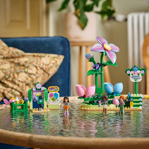 LEGO Friends Spinning Flower & Fairy Teacup Ride 42702 - the finished build shown in a home setting. 321 pieces. Ages 7+.