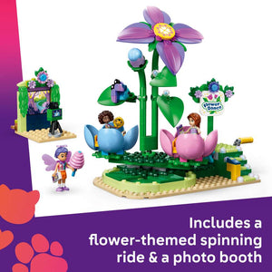 LEGO Friends Spinning Flower & Fairy Teacup Ride 42702 - captioned product view. 321 pieces. Ages 7+.
