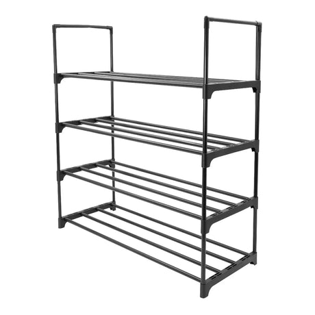 Anika 4 Tier Shoe Rack - Black | 60089
