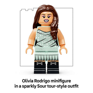 LEGO Editions Music Olivia Rodrigo's Vinyl 43028 - captioned product view. 360 pieces. Ages 10+.