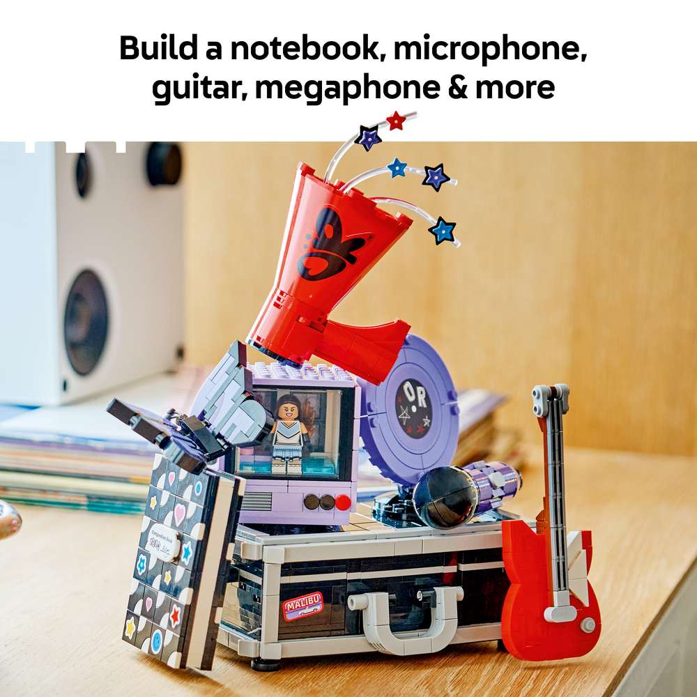 LEGO Editions Music Olivia Rodrigo's Secret Storage 43030 - captioned product view. 1085 pieces. Ages 10+.