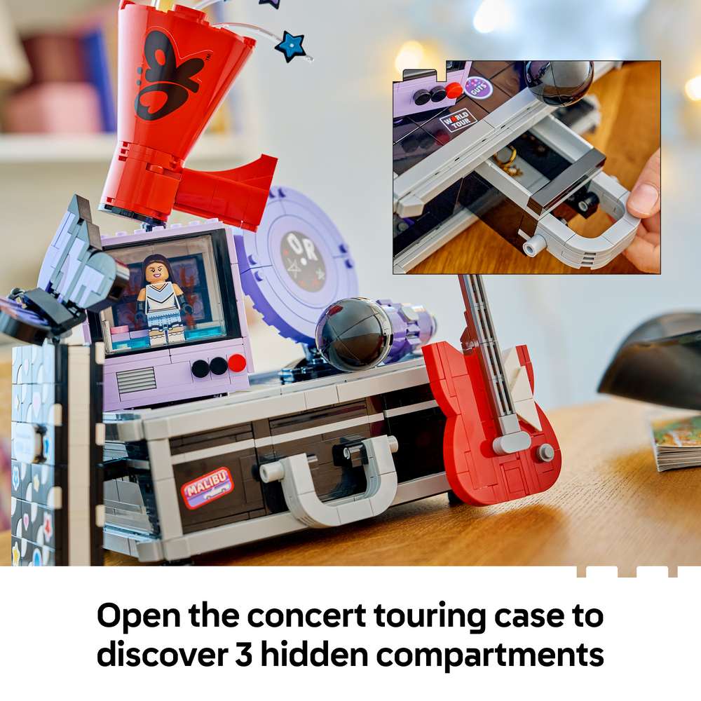 LEGO Editions Music Olivia Rodrigo's Secret Storage 43030 - captioned product view. 1085 pieces. Ages 10+.