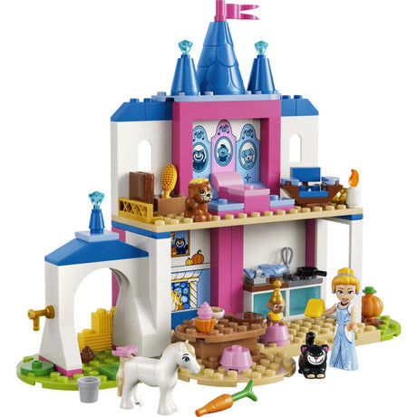 LEGO Disney Princess Cinderella Animal Friends Castle 43283 - the fully built model on a plain background. 149 pieces. Ages 4+.