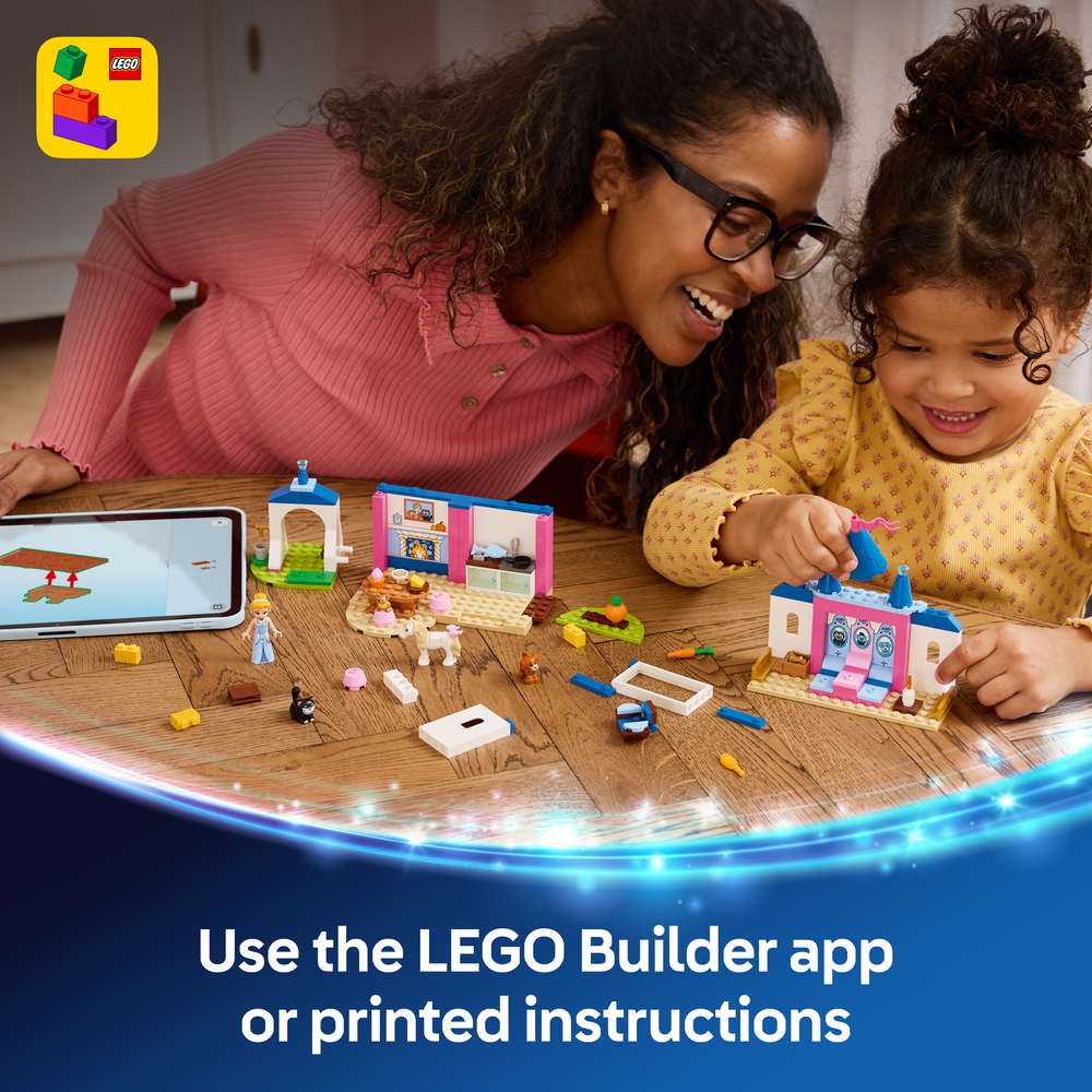 LEGO Disney Princess Cinderella Animal Friends Castle 43283 - captioned product view. 149 pieces. Ages 4+.