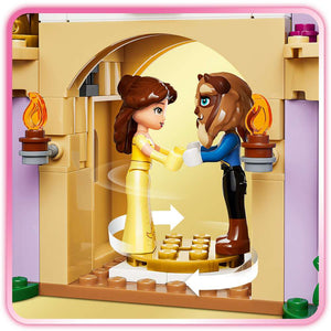 LEGO Disney Princess Belle & the Beast's Enchanted Castle 43289 - close-up detail of the finished build. 254 pieces. Ages 5+.