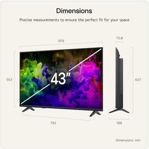 LG QNED7E 43 Inch QNED Mini LED AI 4K Smart TV (2026) | 43QNED7EB3C.AEI