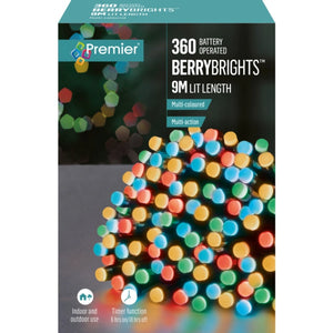 Premier 360 Multi-Action LED BerryBrights Christmas Lights - Multi-Coloured&nbsp;