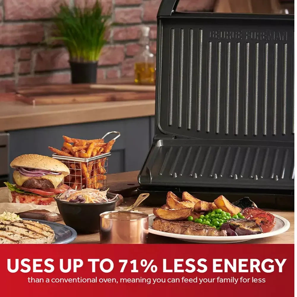 George Foreman Large Entertaining Steel Health Grill | 25052