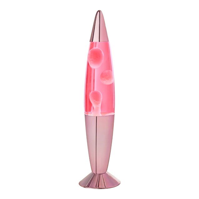 Global Gizmos 16 Inch Lava Lamp - Pink Lava / Rose Gold Effect | 48879