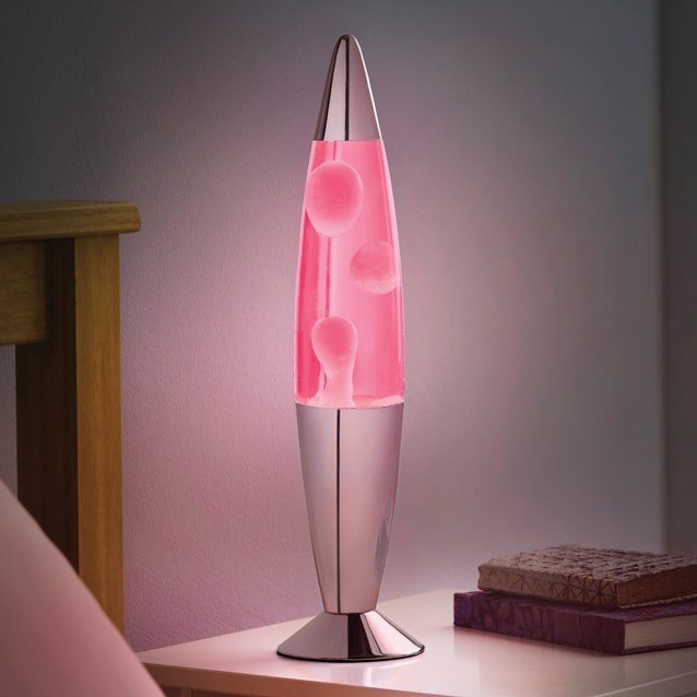 Global Gizmos 16 Inch Lava Lamp - Pink Lava / Rose Gold Effect | 48879