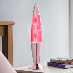 Global Gizmos 16 Inch Lava Lamp - Pink Lava / Rose Gold Effect | 48879