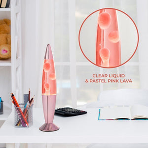 Global Gizmos 16 Inch Lava Lamp - Pink Lava / Rose Gold Effect | 48879