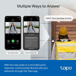 TP-Link Tapo Smart Battery Video Doorbell Camera Kit | TAPOD230S1