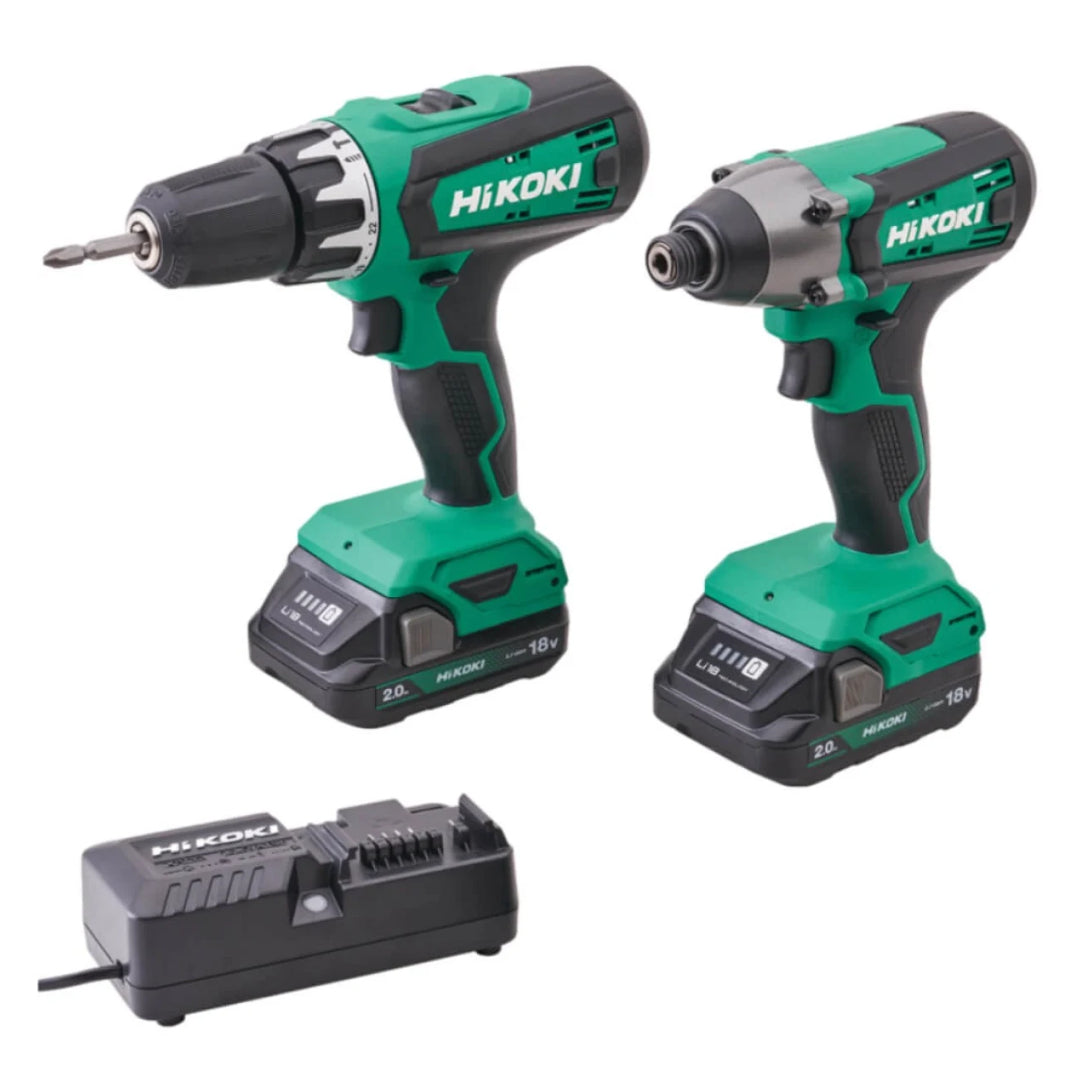 HiKoki 18V Combi & Impact Drill Twin Pack XMS24HIKOKI Heavins