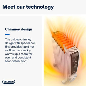 Delonghi Dragon 4 Pro 2kw Radiator with Timer - White | TRDX40820E