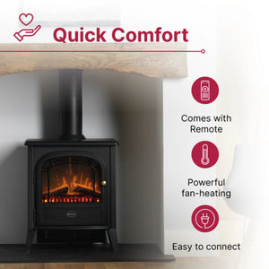 Dimplex Club 2KW Optiflame Electric Fire Stove with Remote Control | CLB20E