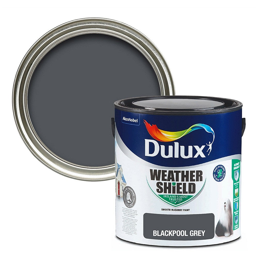 Dulux Weathershield Masonry Paint 2.5 Litre - Blackpool Grey