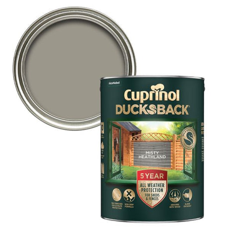 Cuprinol Ducksback Shed & Fence Paint 5 Litre - Misty Heathland | 5701411