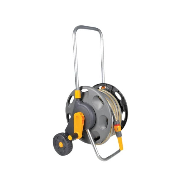 Hozelock 60 Metre Garden Hose Cart Trolley with 25 Metre Hose and Fittings | HOZ2488
