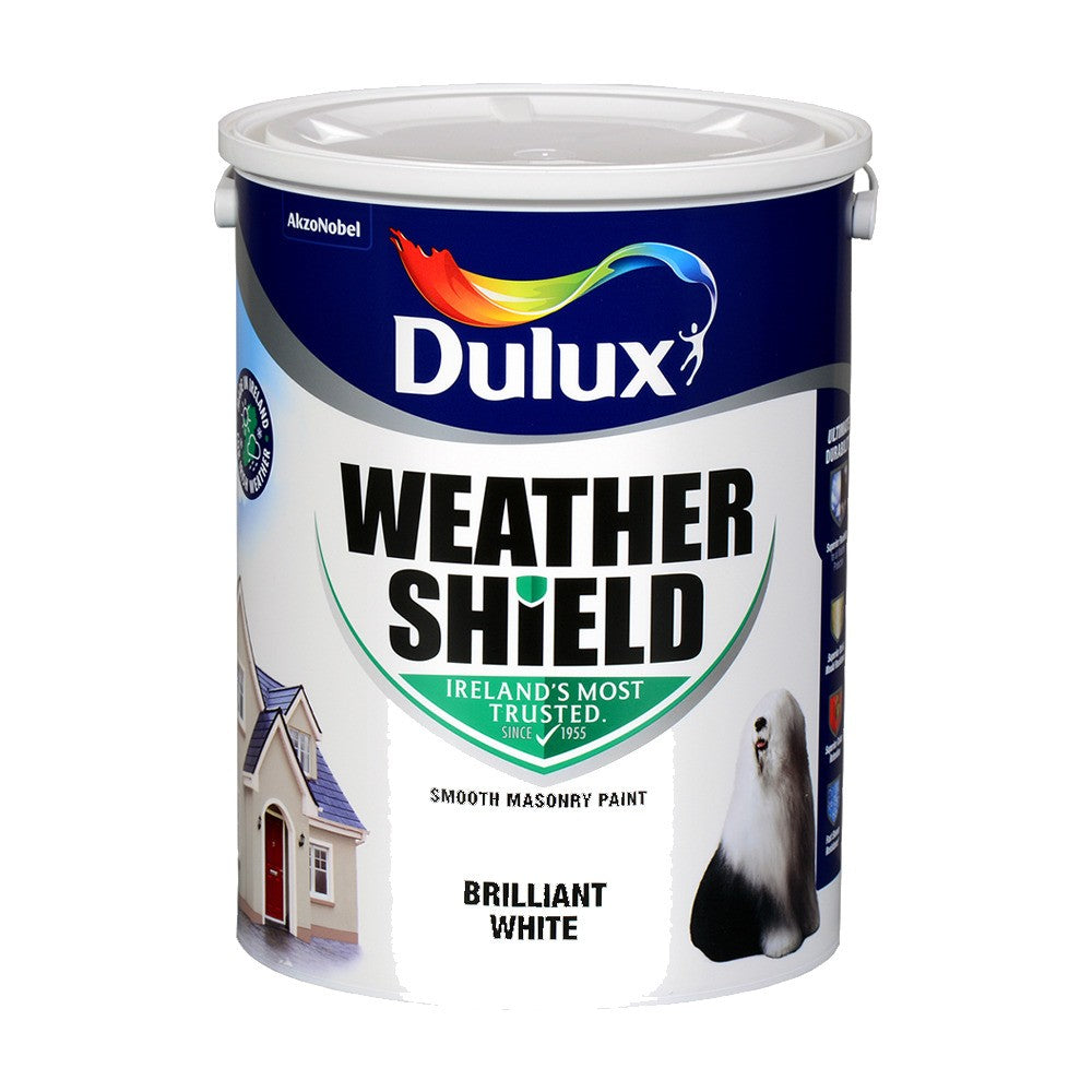 Dulux Weathershield Masonry Paint 5 Litre - White