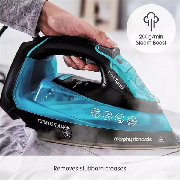 Morphy Richards Turbosteam Pro Digital Intellitemp Steam Iron 3100W - Blue | 303210