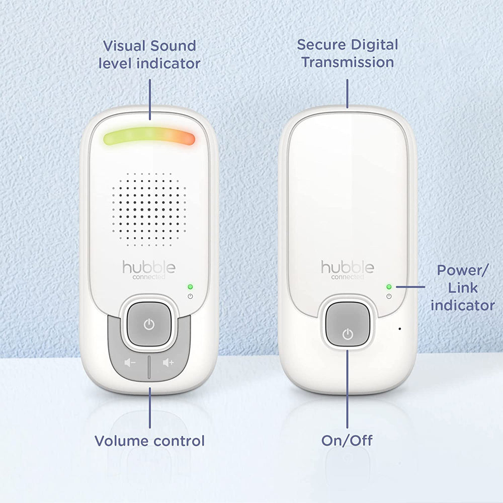 Hubble Smart Listen Audio Baby Monitor - White