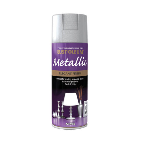 Rustoleum Elegant Metallic Silver Spray Paint 400ml | PTOU020
