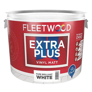 Fleetwood Extra Plus Vinyl Matt 10 Litre - Brilliant White | MEP10BW
