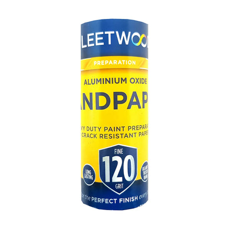 Fleetwood Sandpaper 120 Grit 5 Metre Roll | SANR5G120