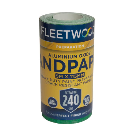 Fleetwood Sandpaper 240 Grit 5 Metre Roll | SANR5G240
