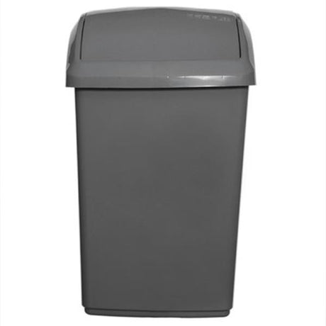Whitefurze Swing Lid Waste Bin 10 Litre - Silver | 0060-40