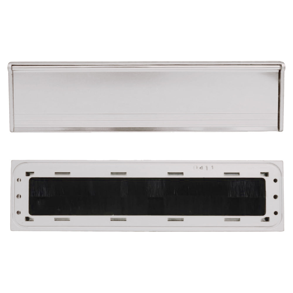 Exitex Letterplate Seal Letterbox Draught Excluder with Flap - White