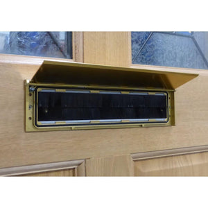 Exitex Letterplate Seal Letterbox Draught Excluder with Flap - White
