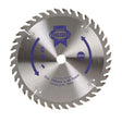 Faithfull TCT circular saw blade 180mm diameter with 40 teeth, silver metal finish with blue branding and specifications text, 16mm center bore, product shot on white background