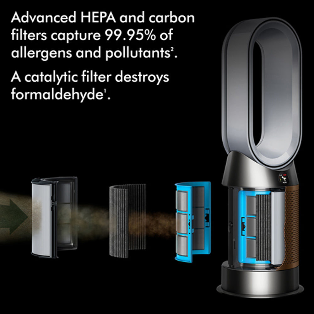 Dyson HP09 Hot + Cool Formaldehyde Purifier Purifying Fan Heater - White/Gold | 381387-01