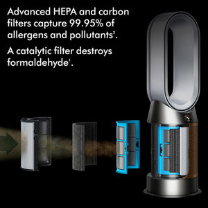Dyson HP09 Hot + Cool Formaldehyde Purifier Purifying Fan Heater - White/Gold | 381387-01