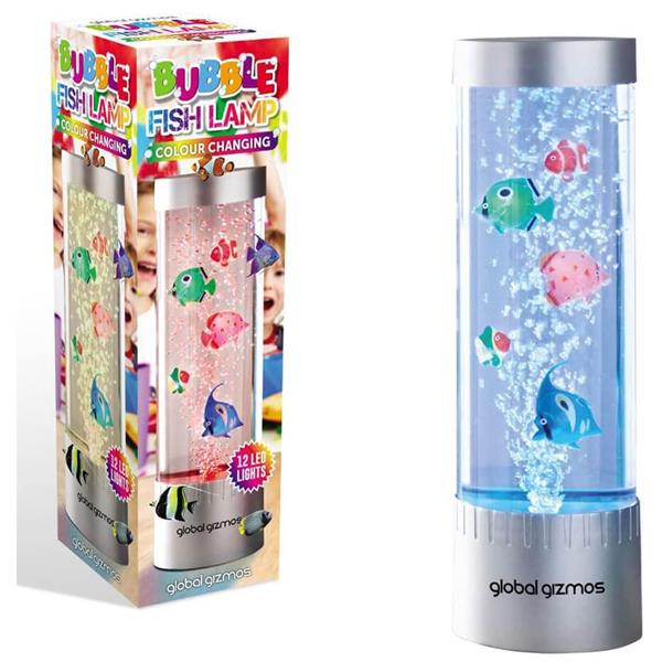 Global Gizmos Bubble Fish Lamp Colour Changing 32cm | 55119