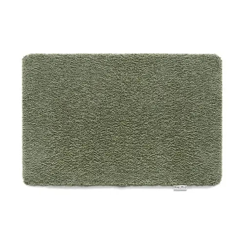Sage green Hug Rug doormat with textured surface, 50cm x 75cm, rectangular shape with rounded corners on white background