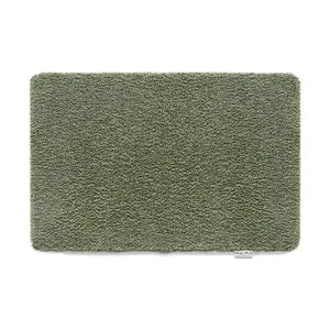 Sage green Hug Rug doormat with textured surface, 50cm x 75cm, rectangular shape with rounded corners on white background